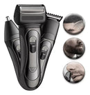 ✂️ Máquina de Barbear Eléctrica 3 em 1 para Barba, Nariz e Cabelo