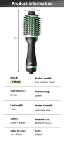 💨 Escova Secadora & Modeladora Multifuncional – 2000W de Potência e Estilo Num Só Passo
